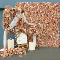 Flowerva – décoration murale florale rose enchanteresse, décoration de fête de mariage, mur de fleurs