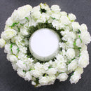 Rose artificielle blanche personnalisée de luxe, 70cm, boule de fleurs 3/4, accessoires de décoration pour Center de Table et fête de mariage