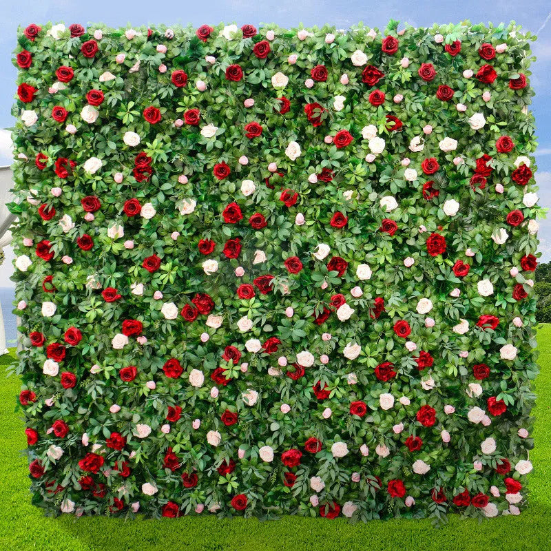 Flowerva Artificial Green Plants Wall Flower Wall Party Wedding Backdrop Deco Luxury 5D